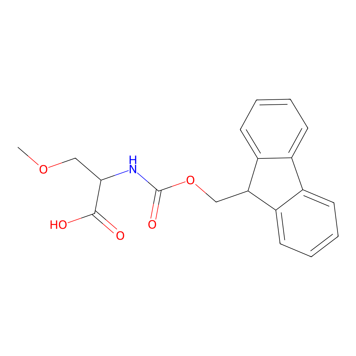 Fmoc-O-methyl-D-Ser molecular structure, CAS 1279032-69-7