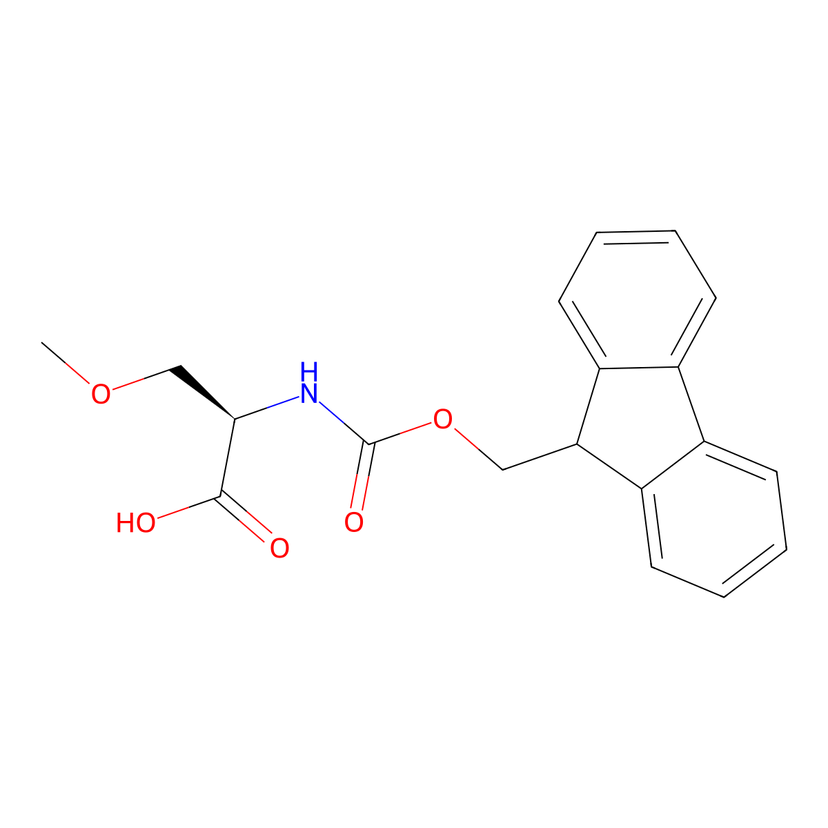 Fmoc-O-methyl-D-Ser molecular structure, CAS 1279032-69-7