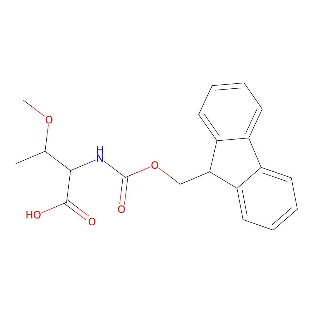 N-[(9H-Fluoren-9-ylmethoxy)carbonyl]-O-methyl-D-allothreonine molecular structure, CAS 1279032-75-5