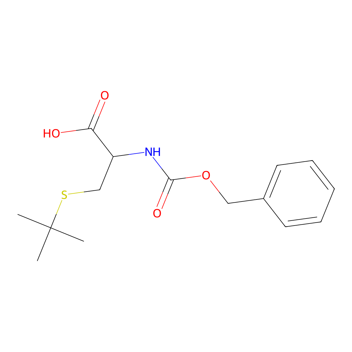 (2S)-2-{[(benzyloxy)carbonyl]amino}-3-(tert-butylsulfanyl)propanoic acid molecular structure, CAS 1279034-01-3