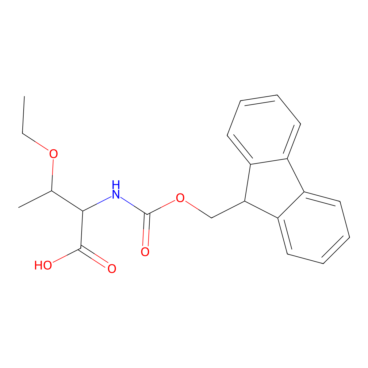 Fmoc-(2S,3S)-2-amino-3-ethoxybutanoic acid molecular structure, CAS 1279034-29-5