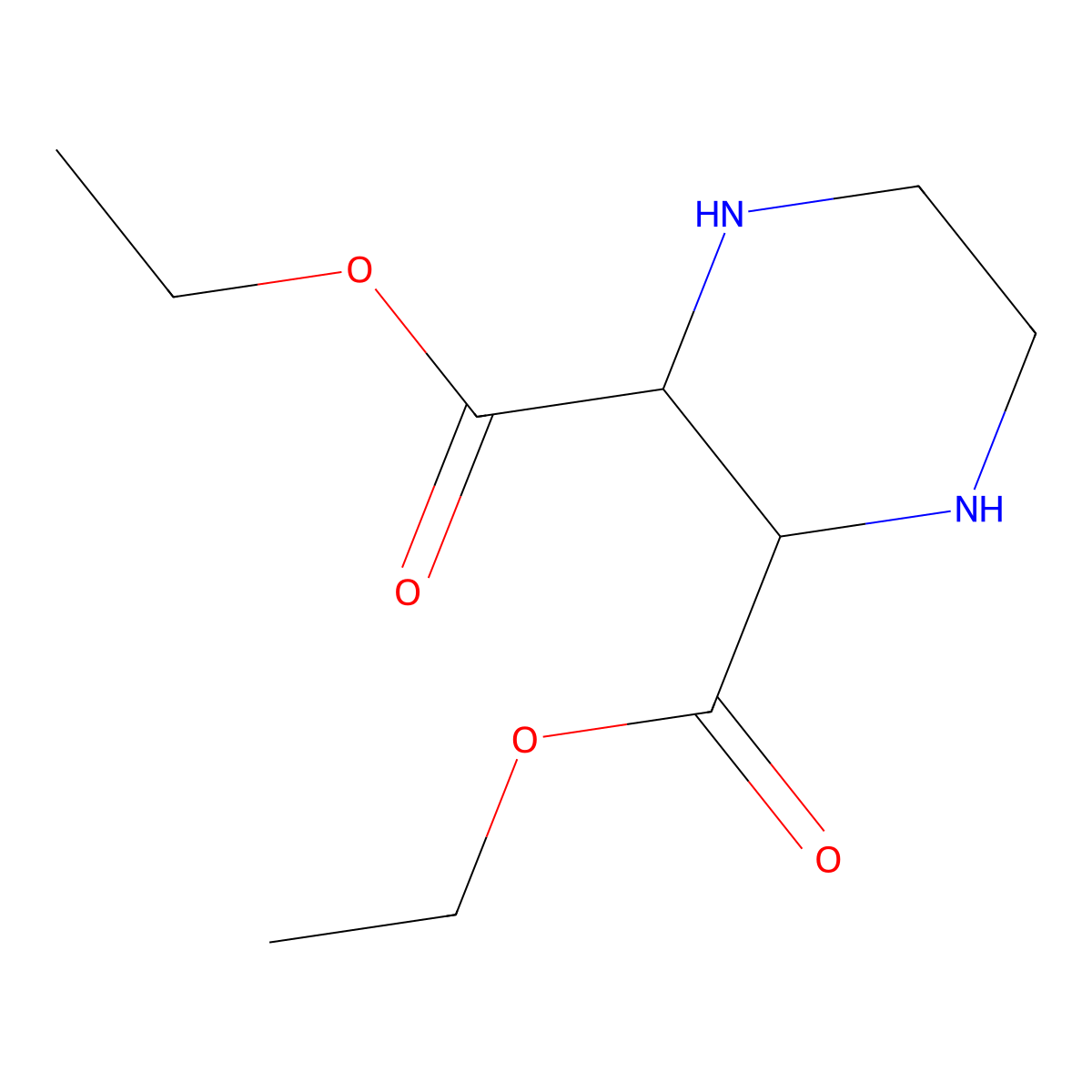 (2R,3R)-Diethyl piperazine-2,3-dicarboxylate molecular structure, CAS 1279049-70-5