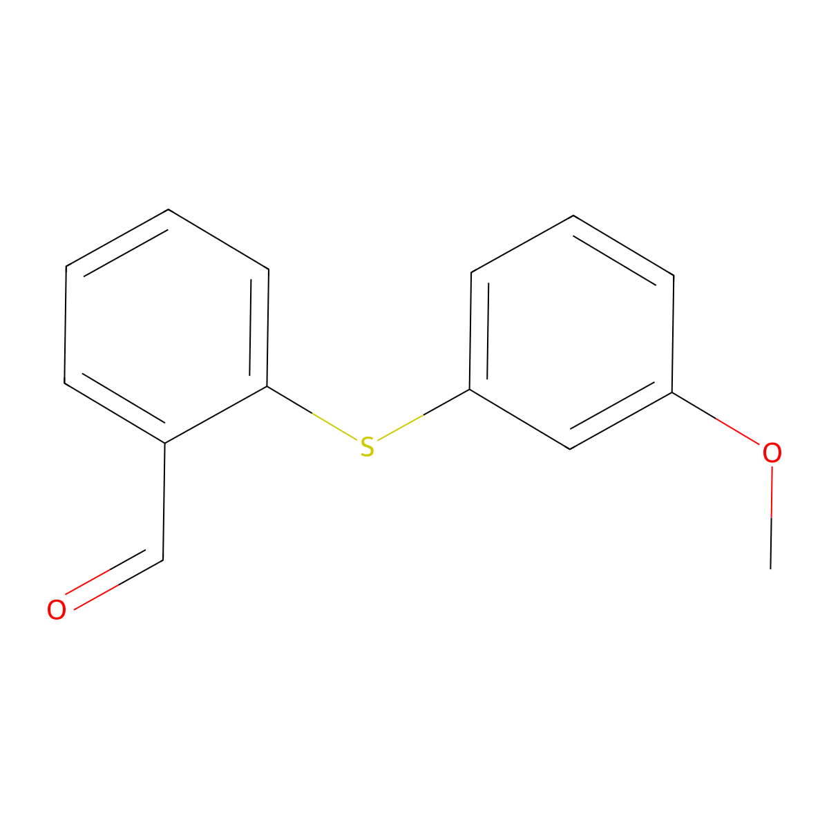 2-[(3-Methoxyphenyl)sulfanyl]benzaldehyde molecular structure, CAS 127905-37-7