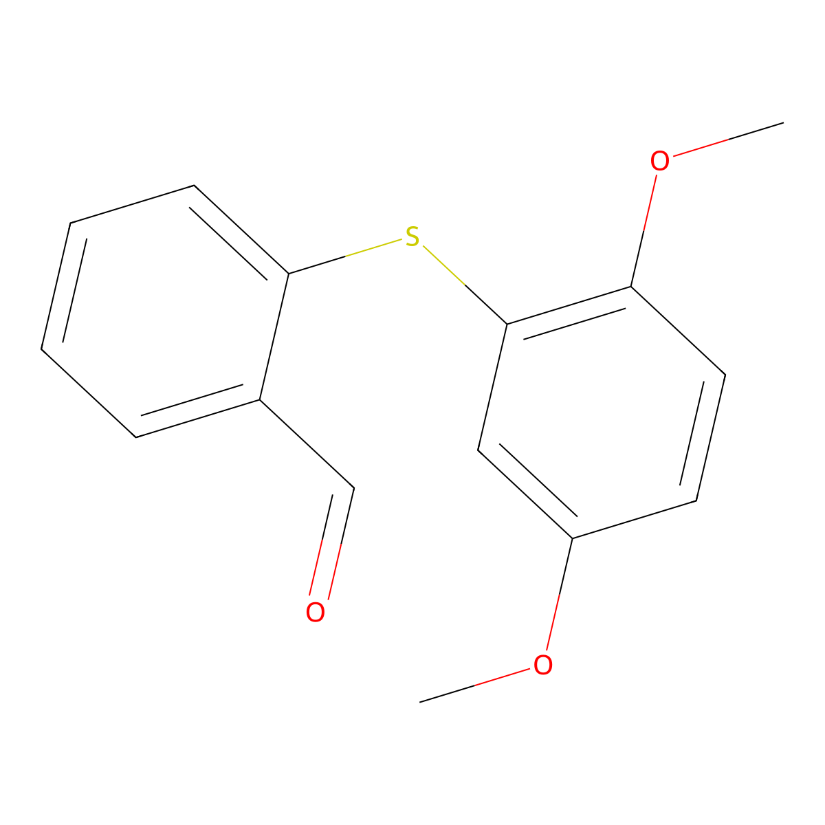 2-(2,5-Dimethoxyphenylthio)benzaldehyde molecular structure, CAS 127905-39-9