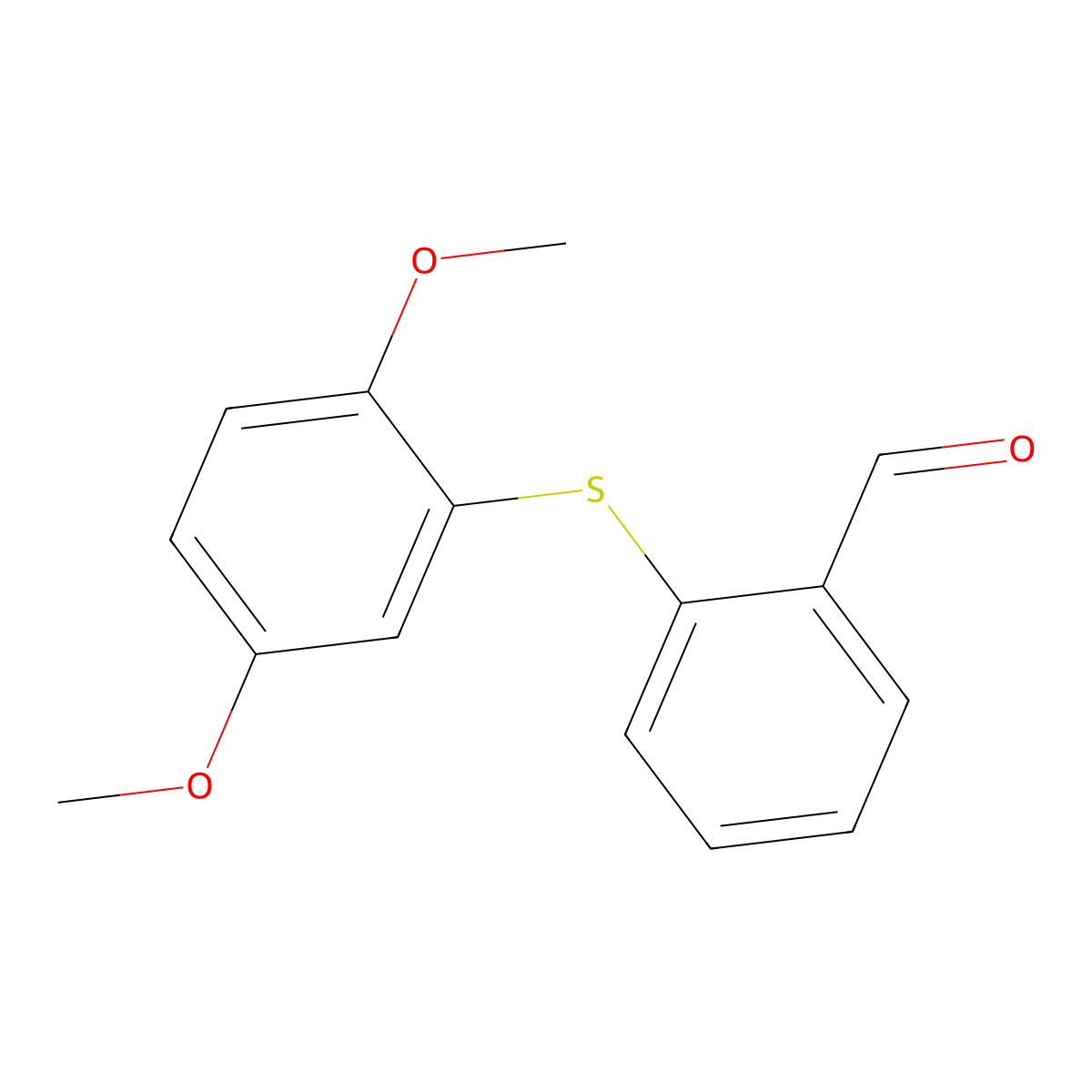 2-(2,5-Dimethoxyphenylthio)benzaldehyde molecular structure, CAS 127905-39-9