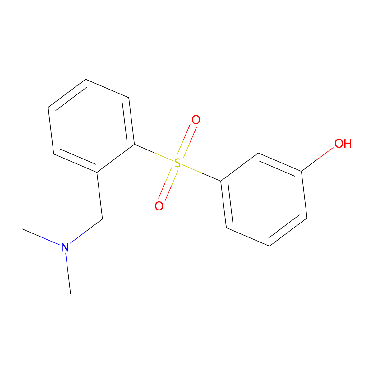 Phenol, 3-((2-((dimethylamino)methyl)phenyl)sulfonyl)- molecular structure, CAS 127906-96-1