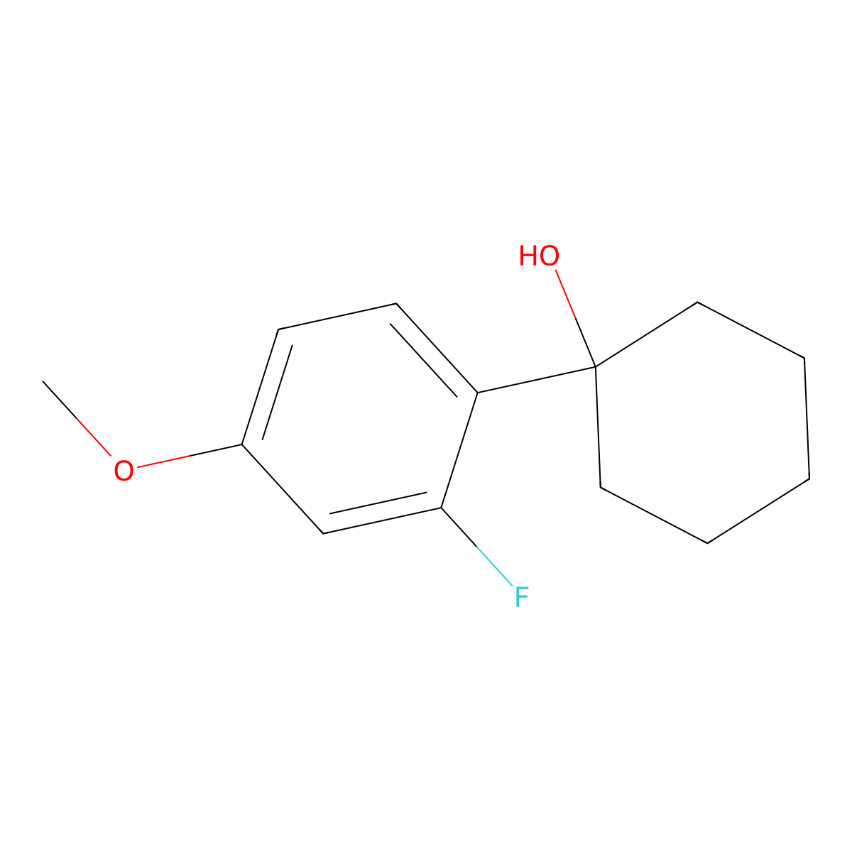 1-(2-Fluoro-4-methoxyphenyl)cyclohexanol molecular structure, CAS 1279063-37-4