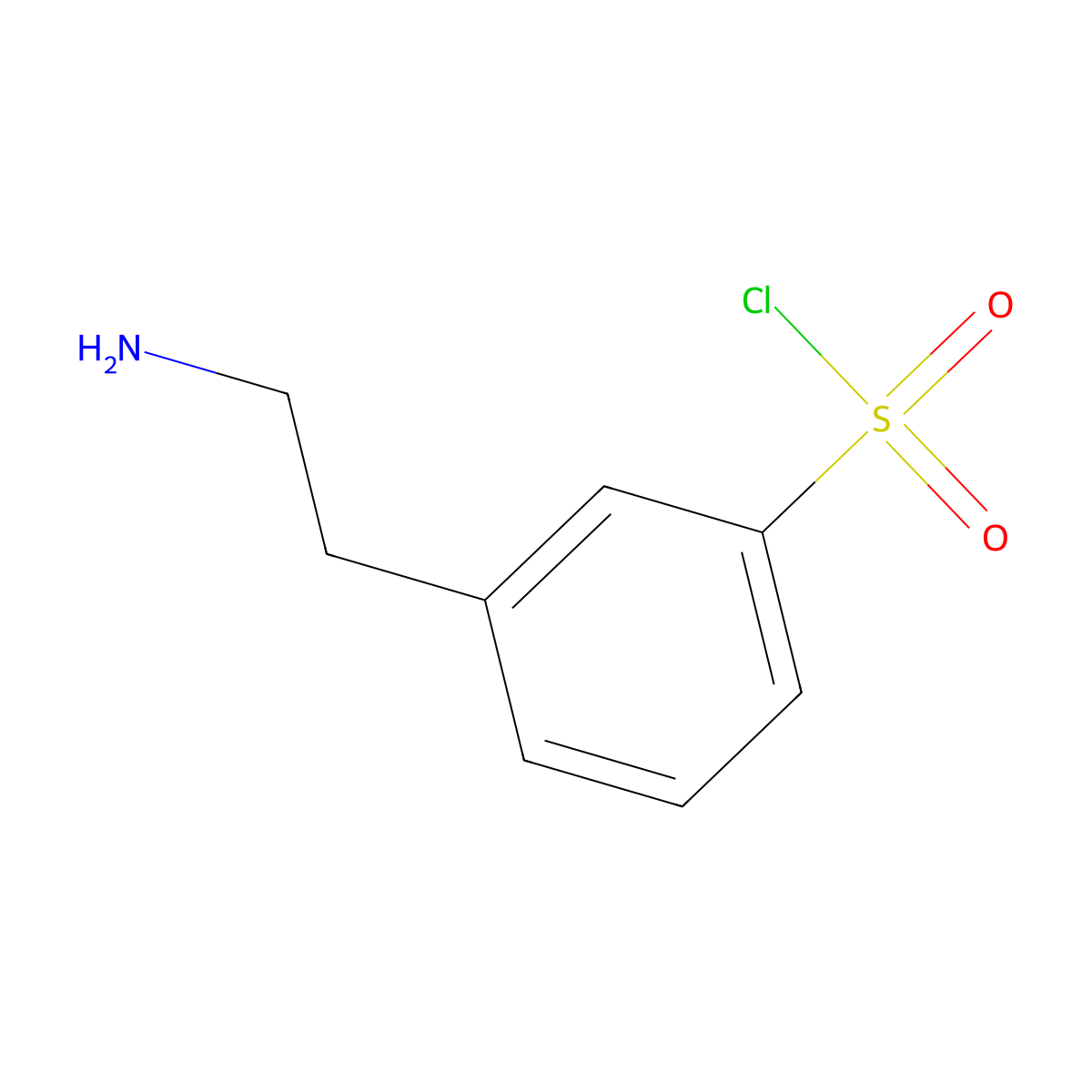 3-(2-Aminoethyl)benzene-1-sulfonyl chloride molecular structure, CAS 1279067-12-7
