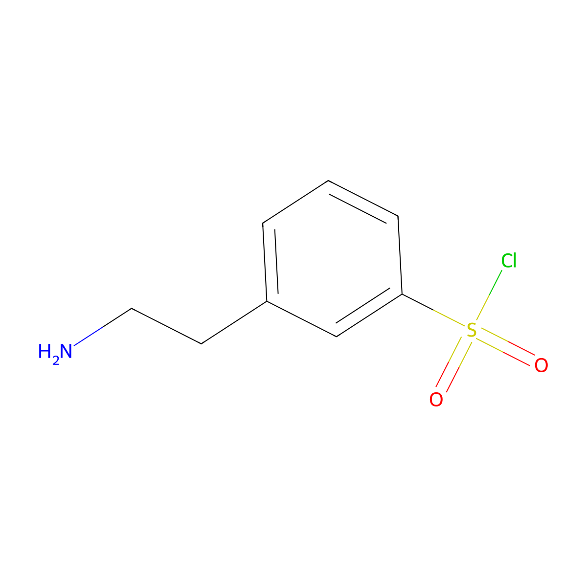 3-(2-Aminoethyl)benzene-1-sulfonyl chloride molecular structure, CAS 1279067-12-7