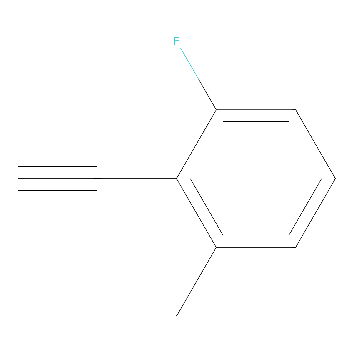2-Ethynyl-1-fluoro-3-methylbenzene molecular structure, CAS 1279106-21-6