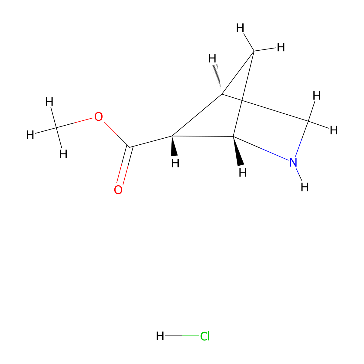 Methyl (1S,4R,5R)-2-azabicyclo[2.1.1]hexane-5-carboxylate hydrochloride molecular structure, CAS 1279115-48-8