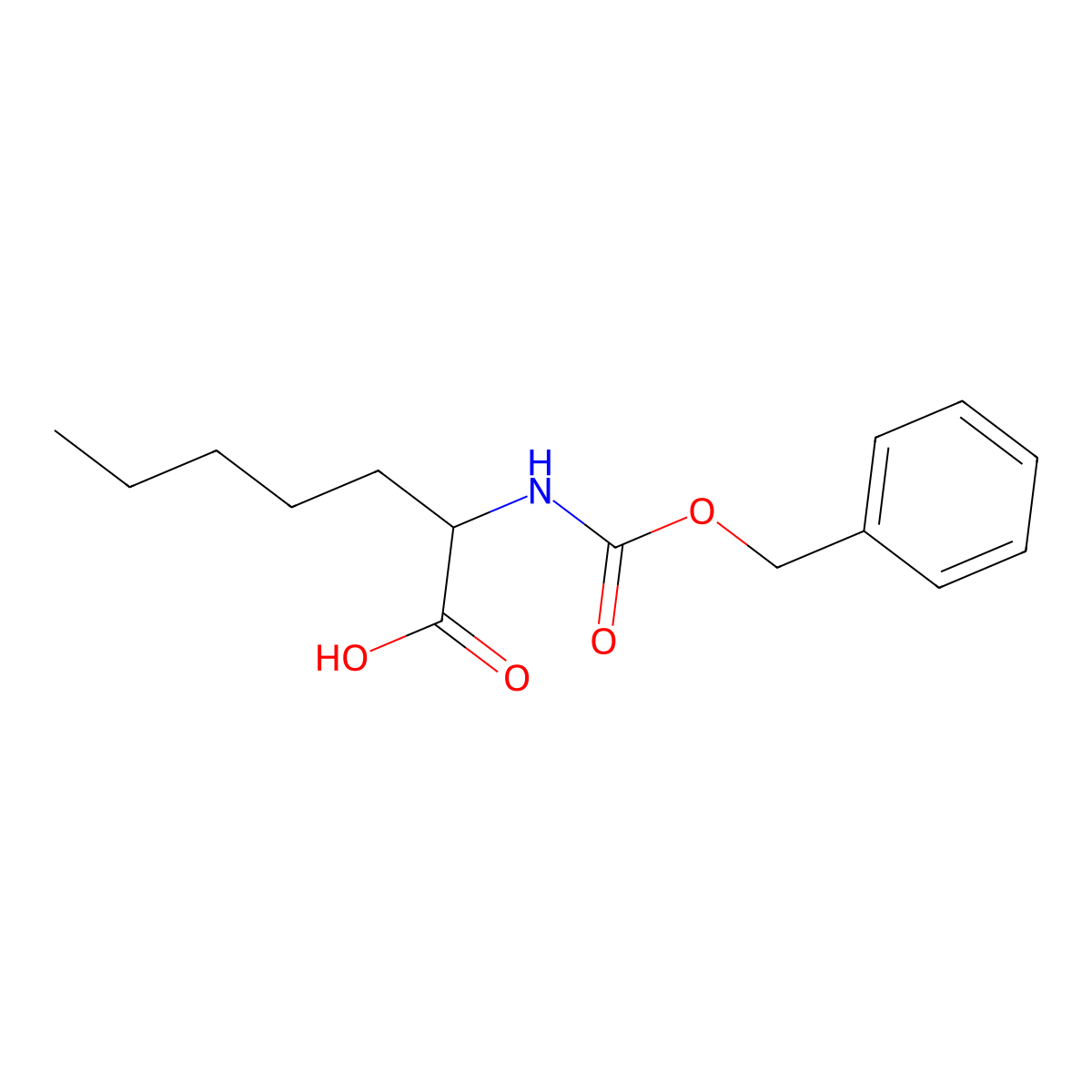 2-{[(Benzyloxy)carbonyl]amino}heptanoic acid molecular structure, CAS 127912-95-2