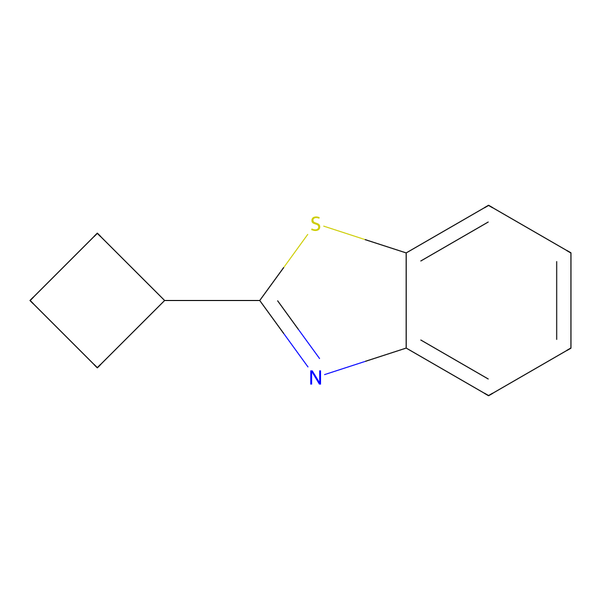 2-Cyclobutyl-1,3-benzothiazole molecular structure, CAS 1279123-46-4