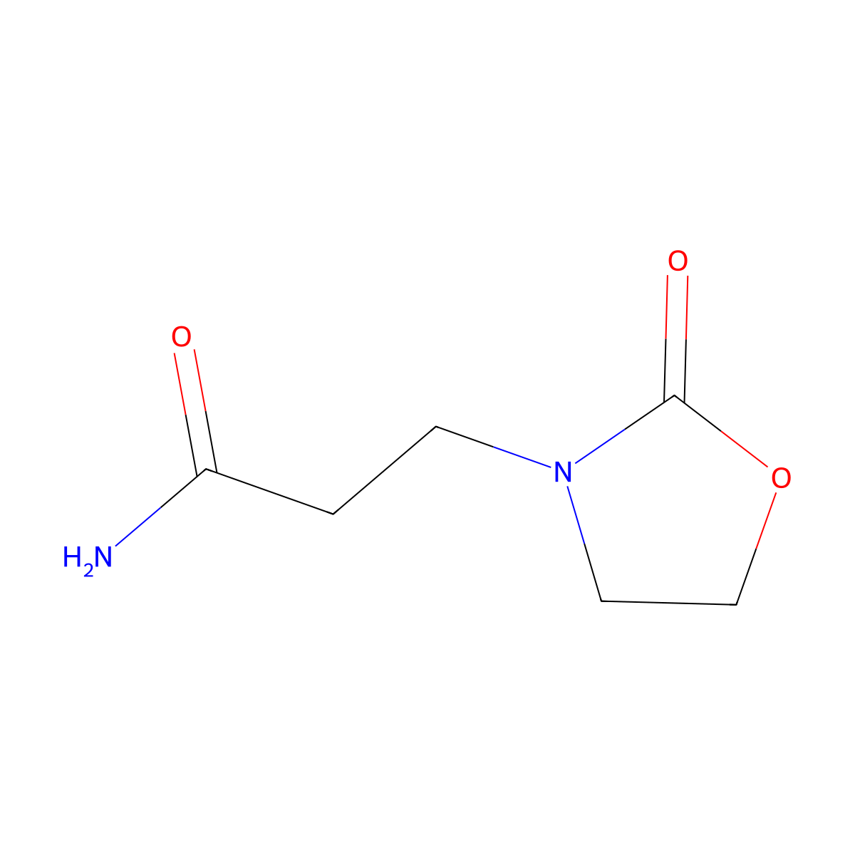 3-(2-Oxo-1,3-oxazolidin-3-yl)propanamide molecular structure, CAS 127914-05-0