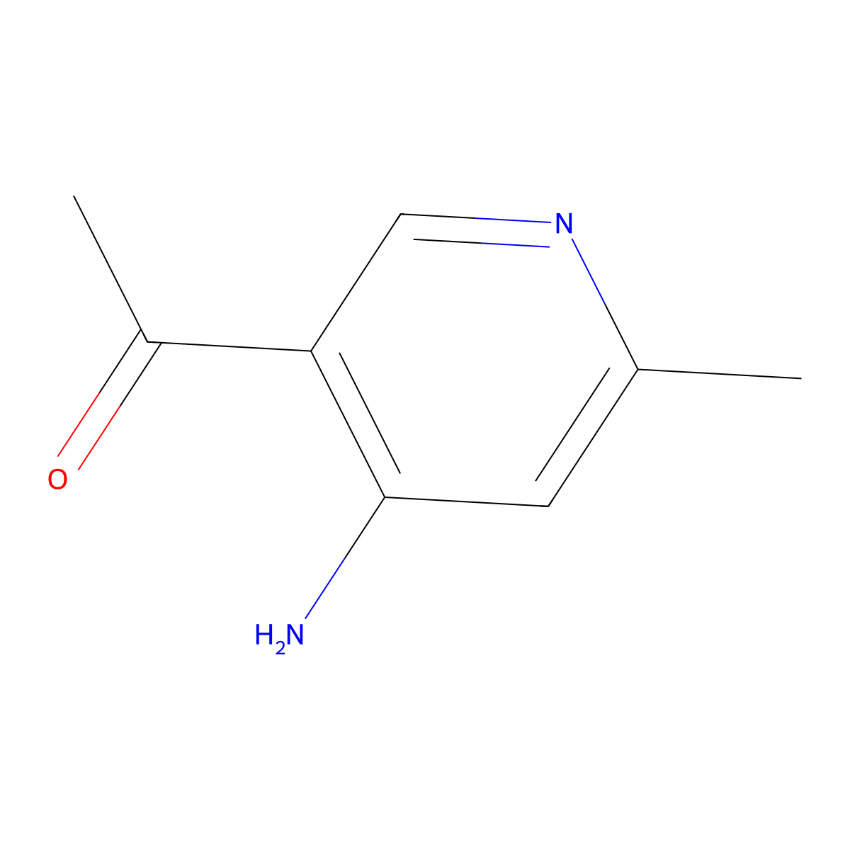 1-(4-Amino-6-methylpyridin-3-yl)ethan-1-one molecular structure, CAS 127915-47-3