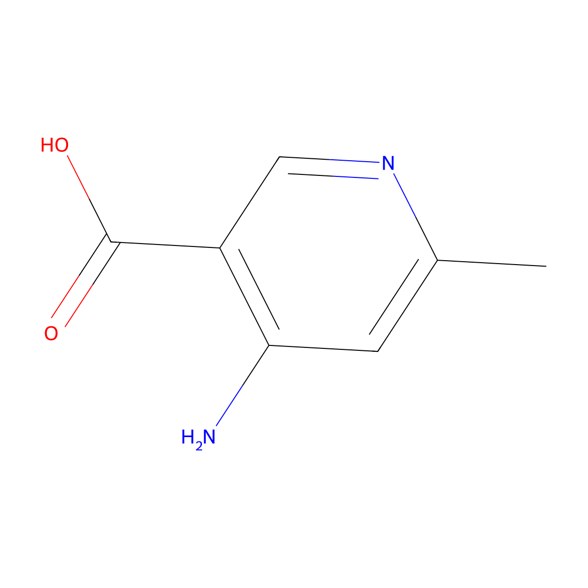 4-Amino-6-methylnicotinic acid molecular structure, CAS 127915-50-8