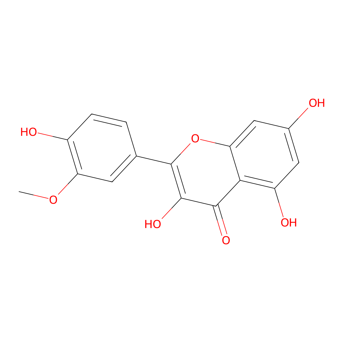 Isorhamnetin molecular structure, CAS 127918-57-4