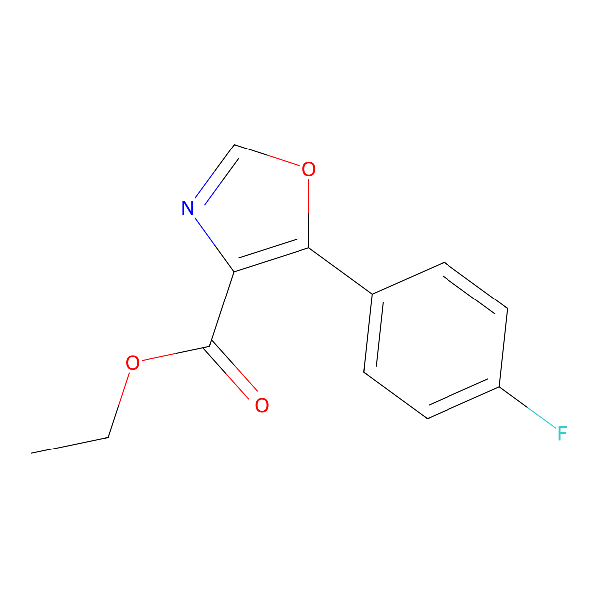 Ethyl 5-(4-fluorophenyl)oxazole-4-carboxylate molecular structure, CAS 127919-31-7