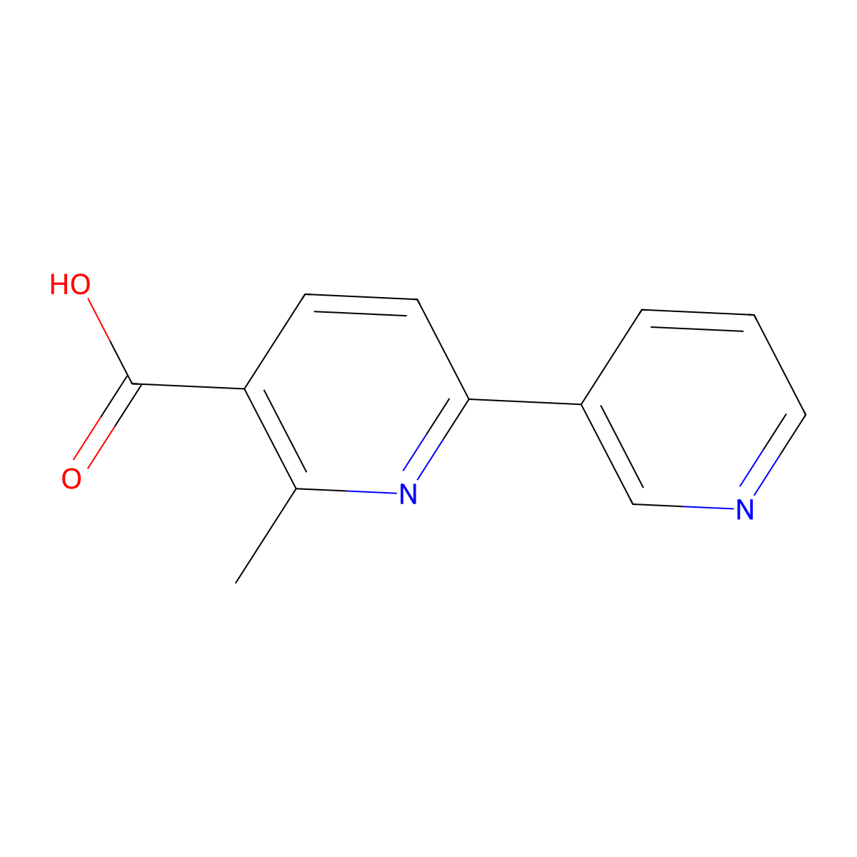 6-Methyl-[2,3'-bipyridine]-5-carboxylic acid molecular structure, CAS 1279203-80-3