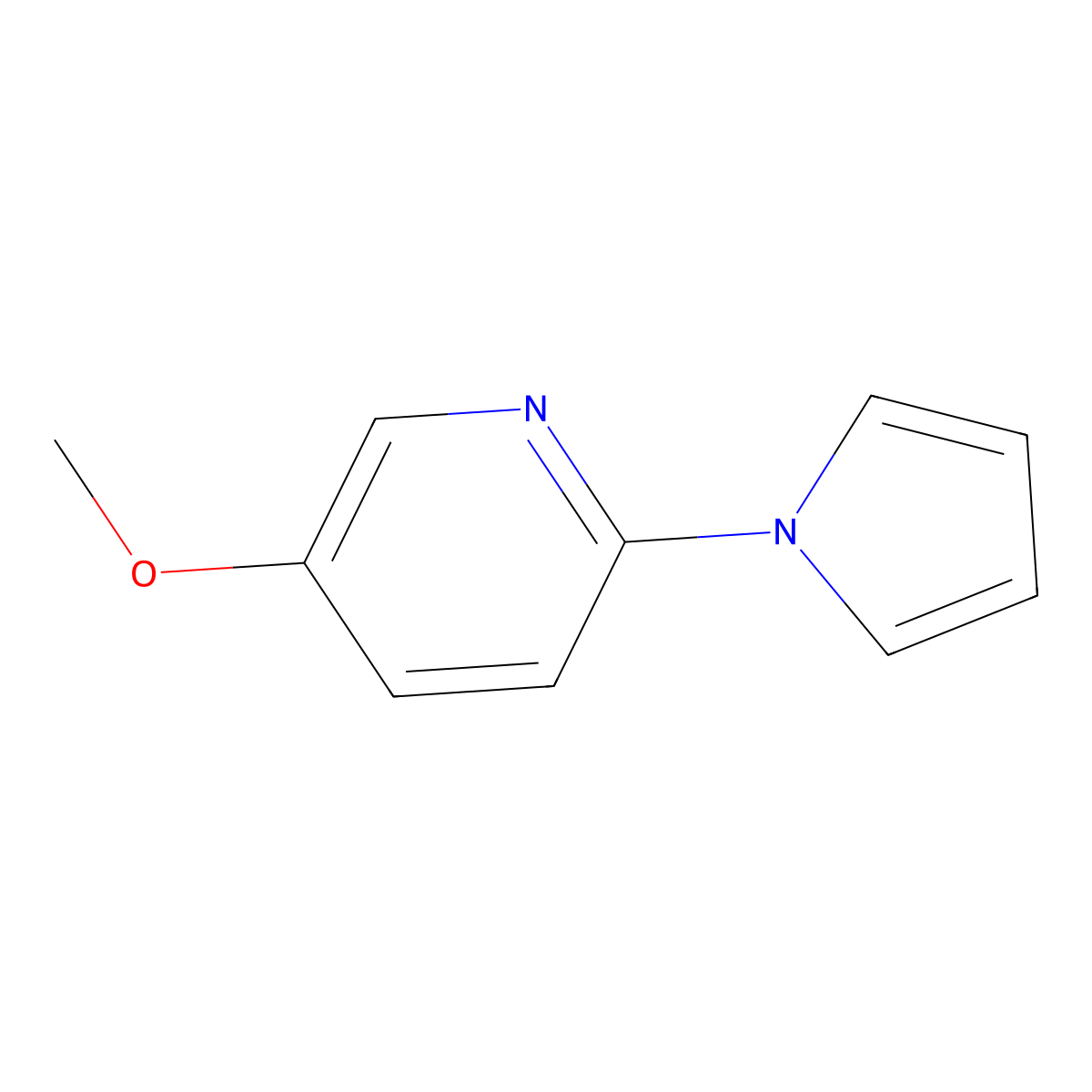 5-Methoxy-2-(1H-pyrrol-1-yl)pyridine molecular structure, CAS 1279204-97-5