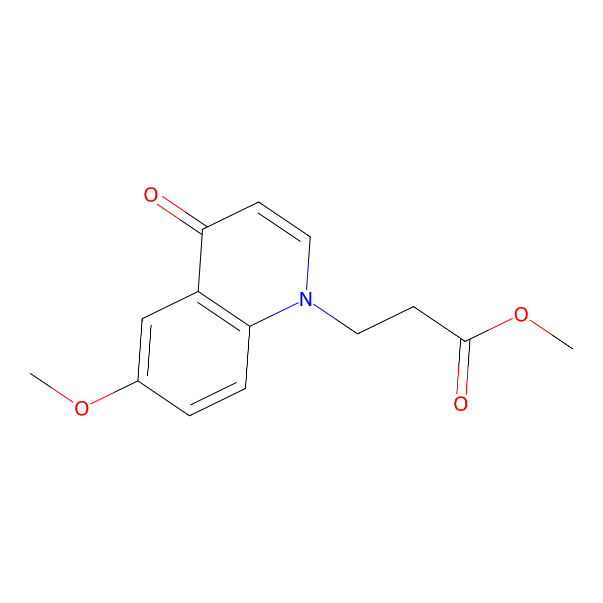 methyl 3-(6-methoxy-4-oxoquinolin-1(4H)-yl)propanoate molecular structure, CAS 1279207-13-4