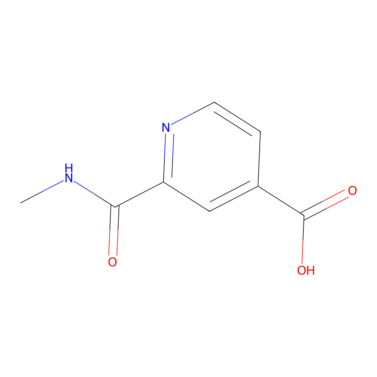 2-(Methylcarbamoyl)isonicotinic acid molecular structure, CAS 1279208-48-8