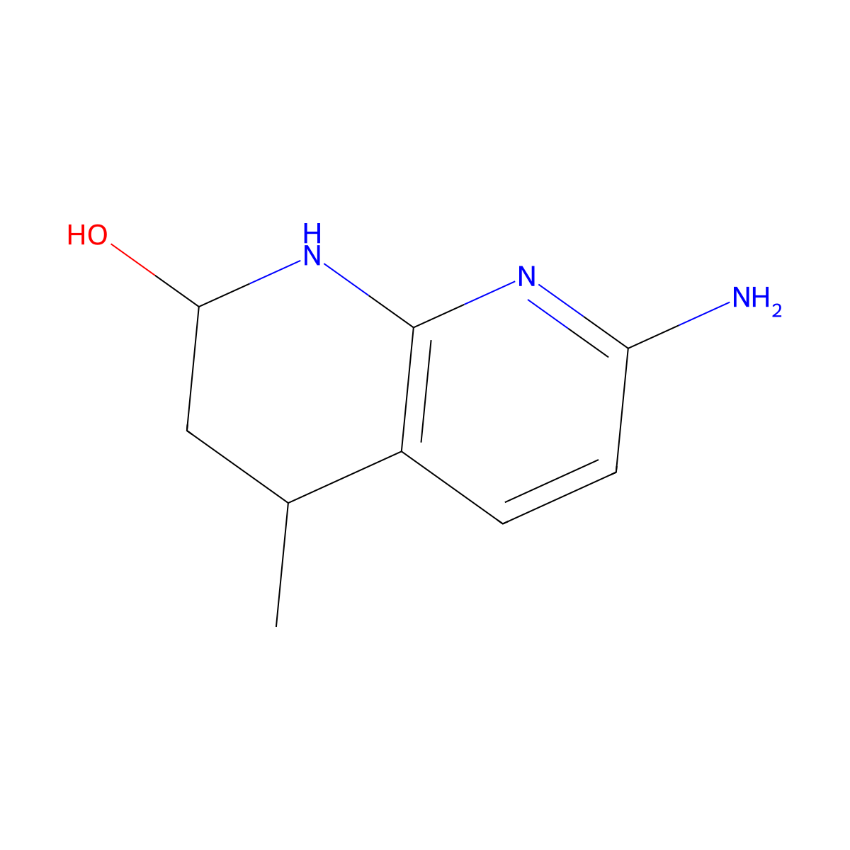 7-Amino-4-methyl-1,2,3,4-tetrahydro-1,8-naphthyridin-2-ol molecular structure, CAS 1279208-85-3