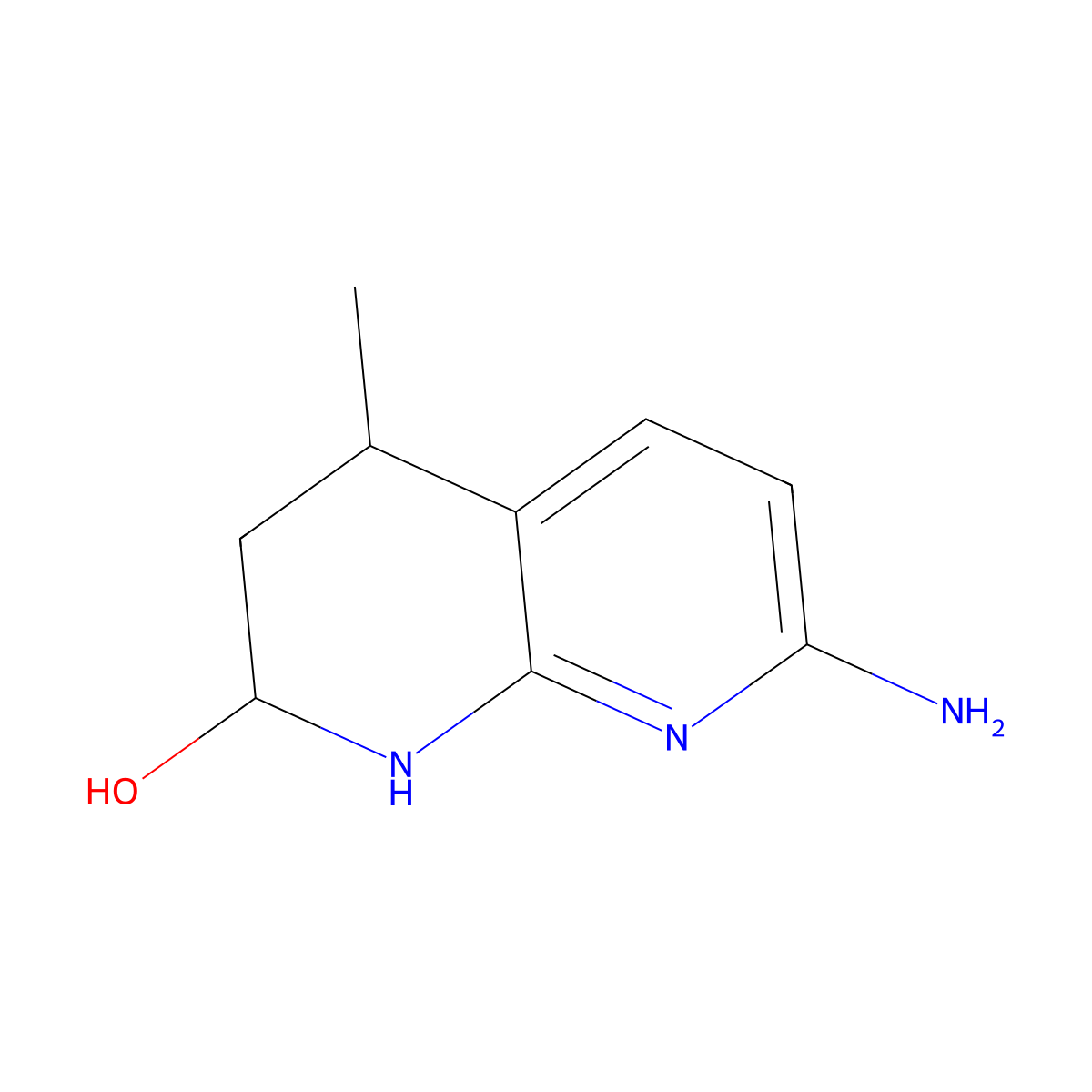7-Amino-4-methyl-1,2,3,4-tetrahydro-1,8-naphthyridin-2-ol molecular structure, CAS 1279208-85-3