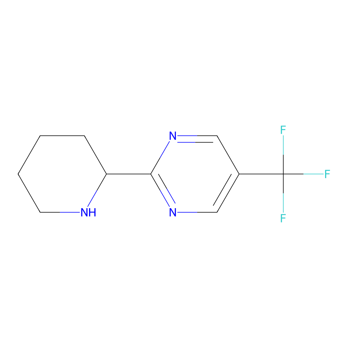2-(Piperidin-2-yl)-5-(trifluoromethyl)pyrimidine molecular structure, CAS 1279208-95-5