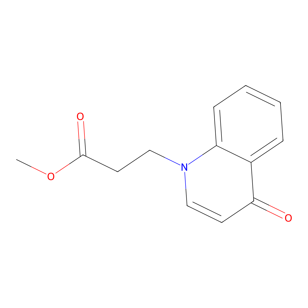 methyl 3-(4-oxoquinolin-1(4H)-yl)propanoate molecular structure, CAS 1279209-55-0