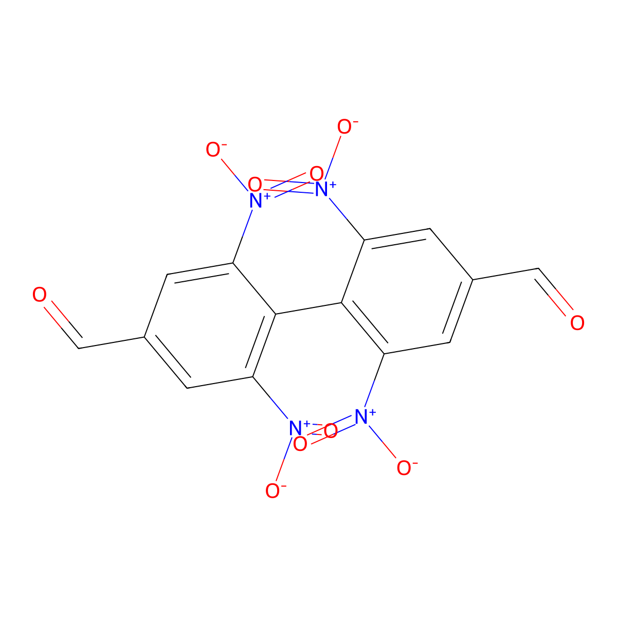 2,2',6,6'-Tetranitrobiphenyl-4,4'-dicarbaldehyde molecular structure, CAS 1279210-90-0