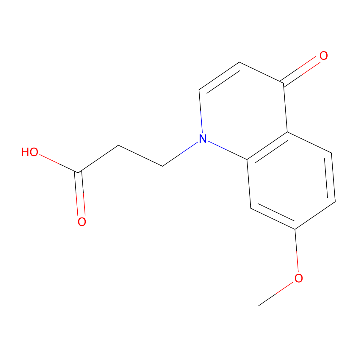3-(7-methoxy-4-oxoquinolin-1(4H)-yl)propanoic acid molecular structure, CAS 1279212-04-2