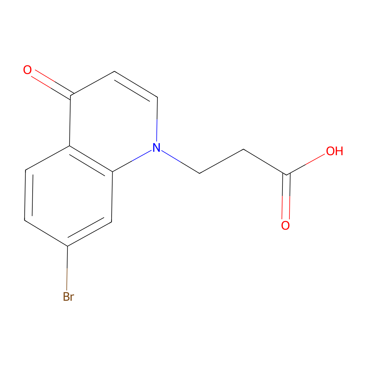 3-(7-Bromo-4-oxoquinolin-1(4H)-yl)propanoic acid molecular structure, CAS 1279212-89-3