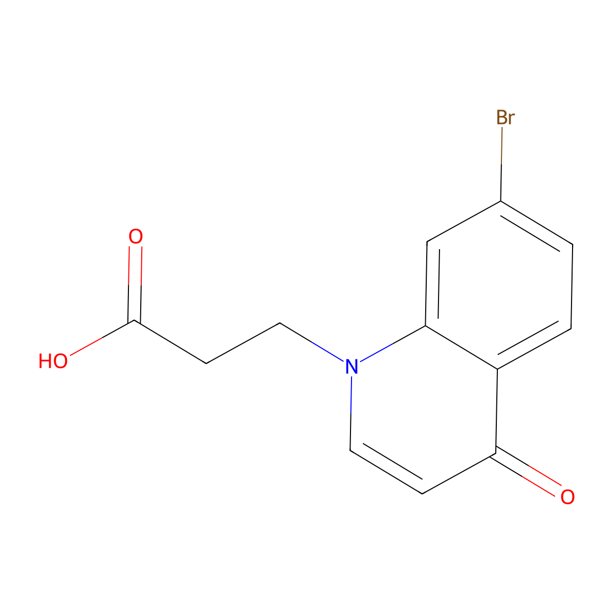 3-(7-Bromo-4-oxoquinolin-1(4H)-yl)propanoic acid molecular structure, CAS 1279212-89-3