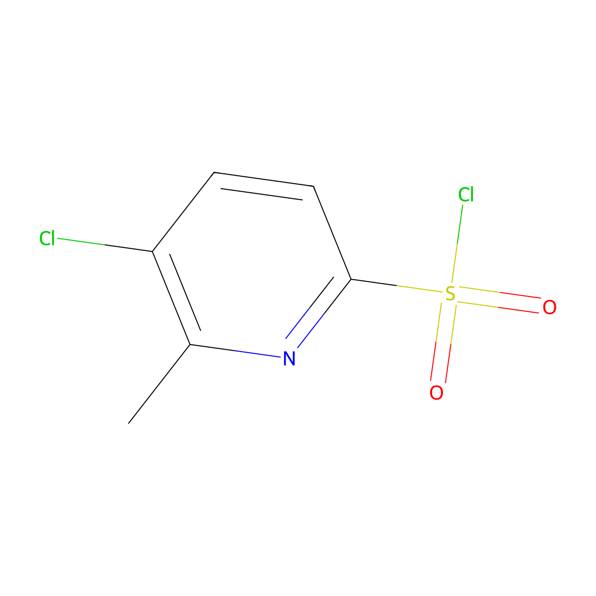 5-Chloro-6-methylpyridine-2-sulfonyl Chloride molecular structure, CAS 1279213-03-4
