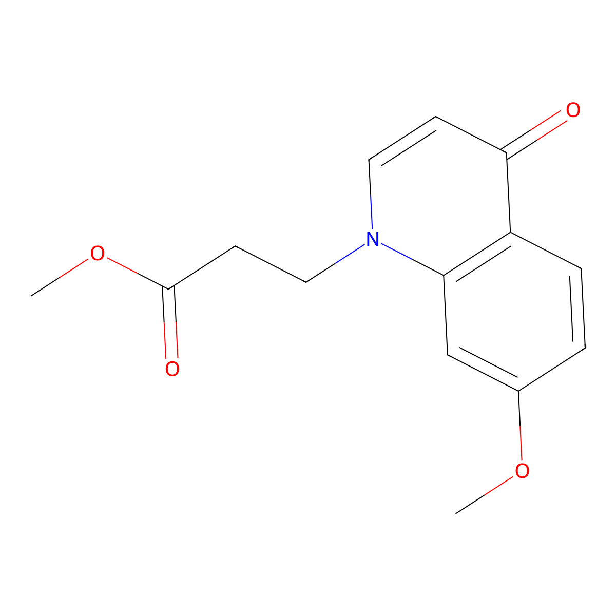 Methyl 3-(7-methoxy-4-oxoquinolin-1(4H)-yl)propanoate molecular structure, CAS 1279213-15-8