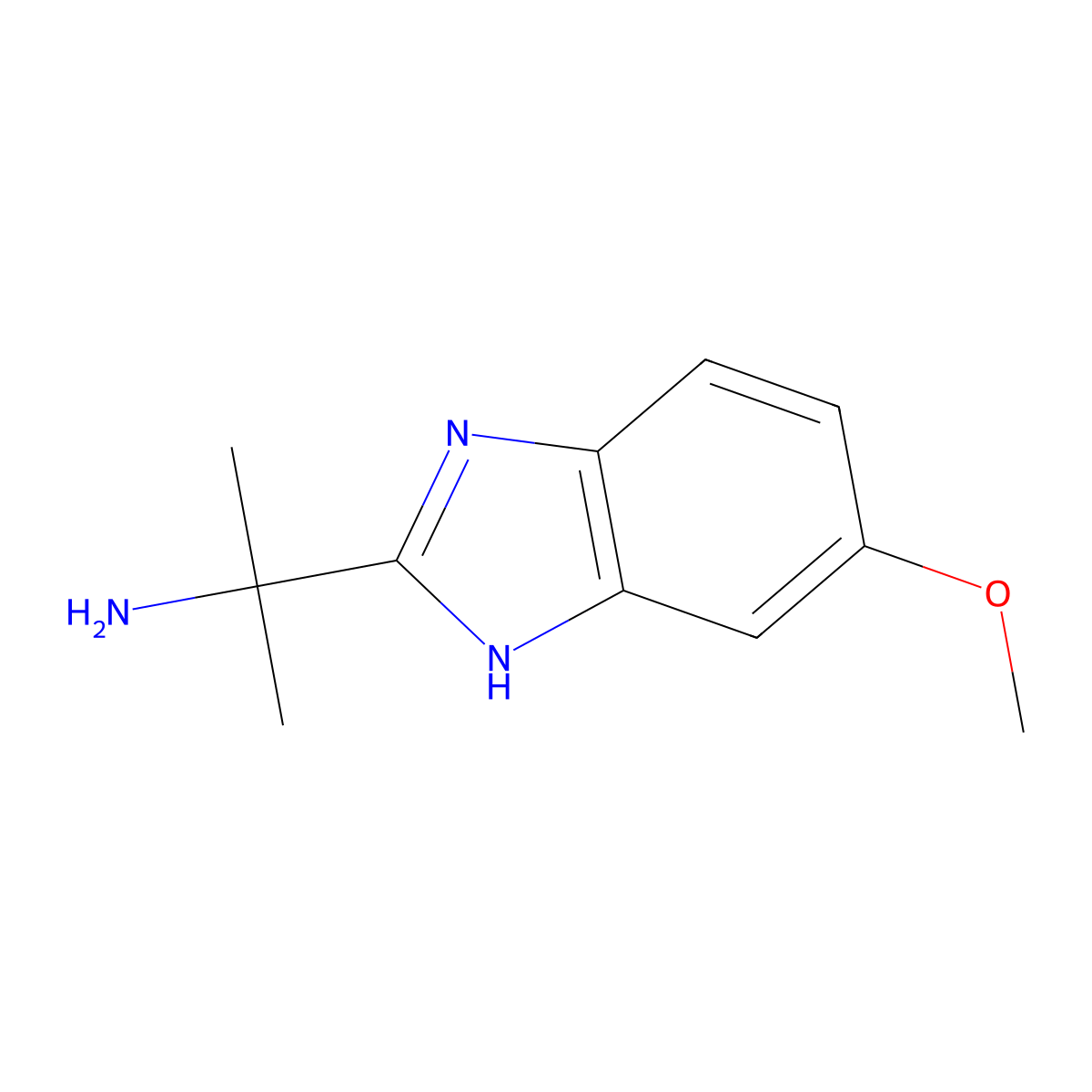 2-(5-Methoxy-1h-benzo[d]imidazol-2-yl)propan-2-amine molecular structure, CAS 1279214-31-1