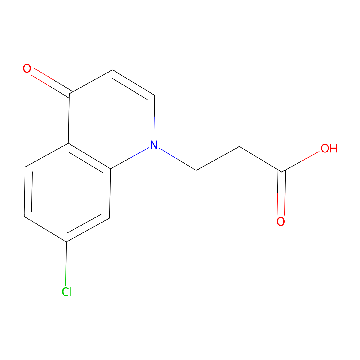 3-(7-Chloro-4-oxoquinolin-1(4H)-yl)propanoic acid molecular structure, CAS 1279215-81-4