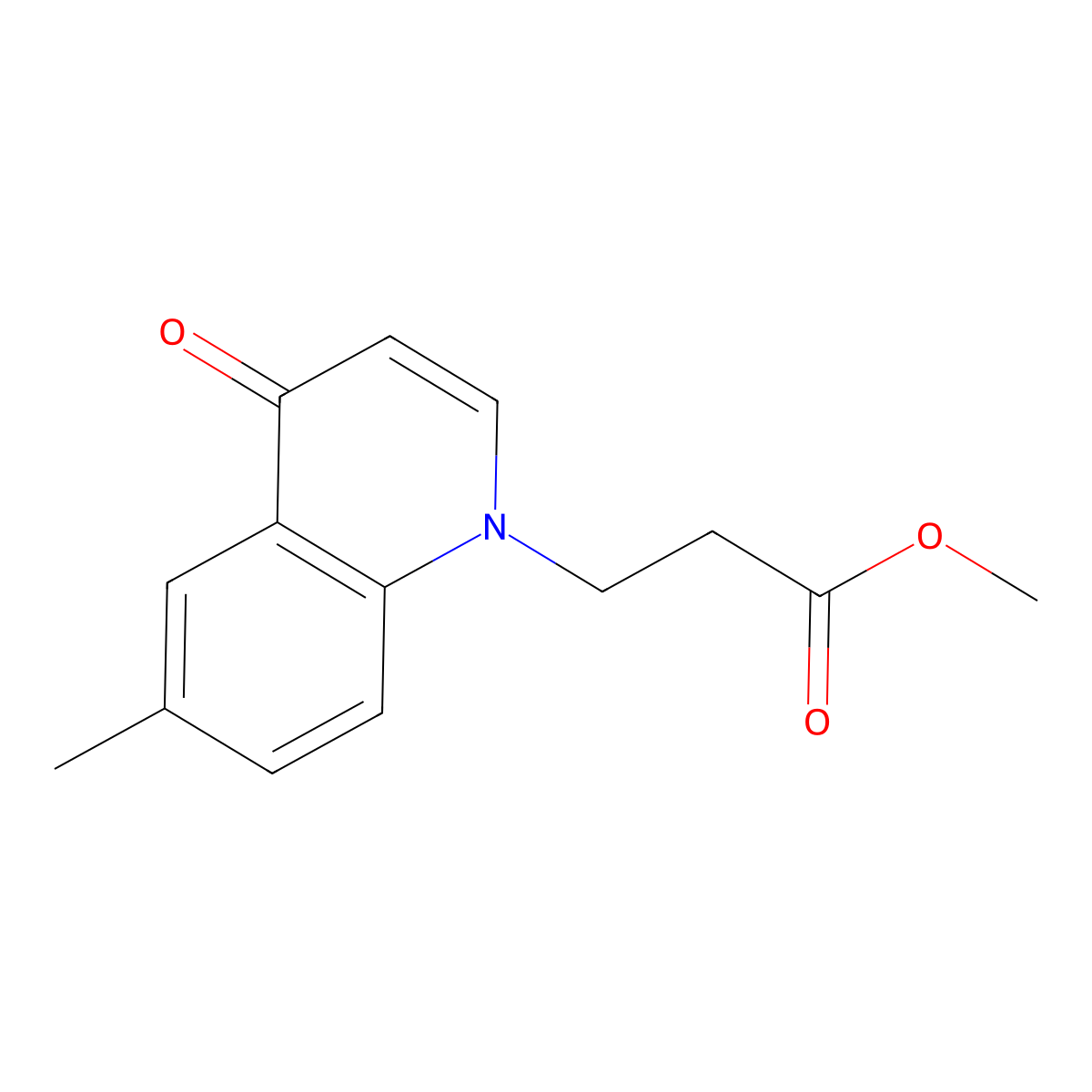 Methyl 3-(6-methyl-4-oxoquinolin-1(4H)-yl)propanoate molecular structure, CAS 1279215-91-6