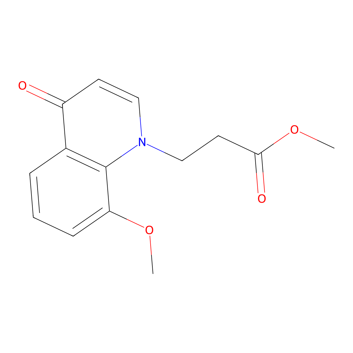 Methyl 3-(8-methoxy-4-oxoquinolin-1(4H)-yl)propanoate molecular structure, CAS 1279217-22-9