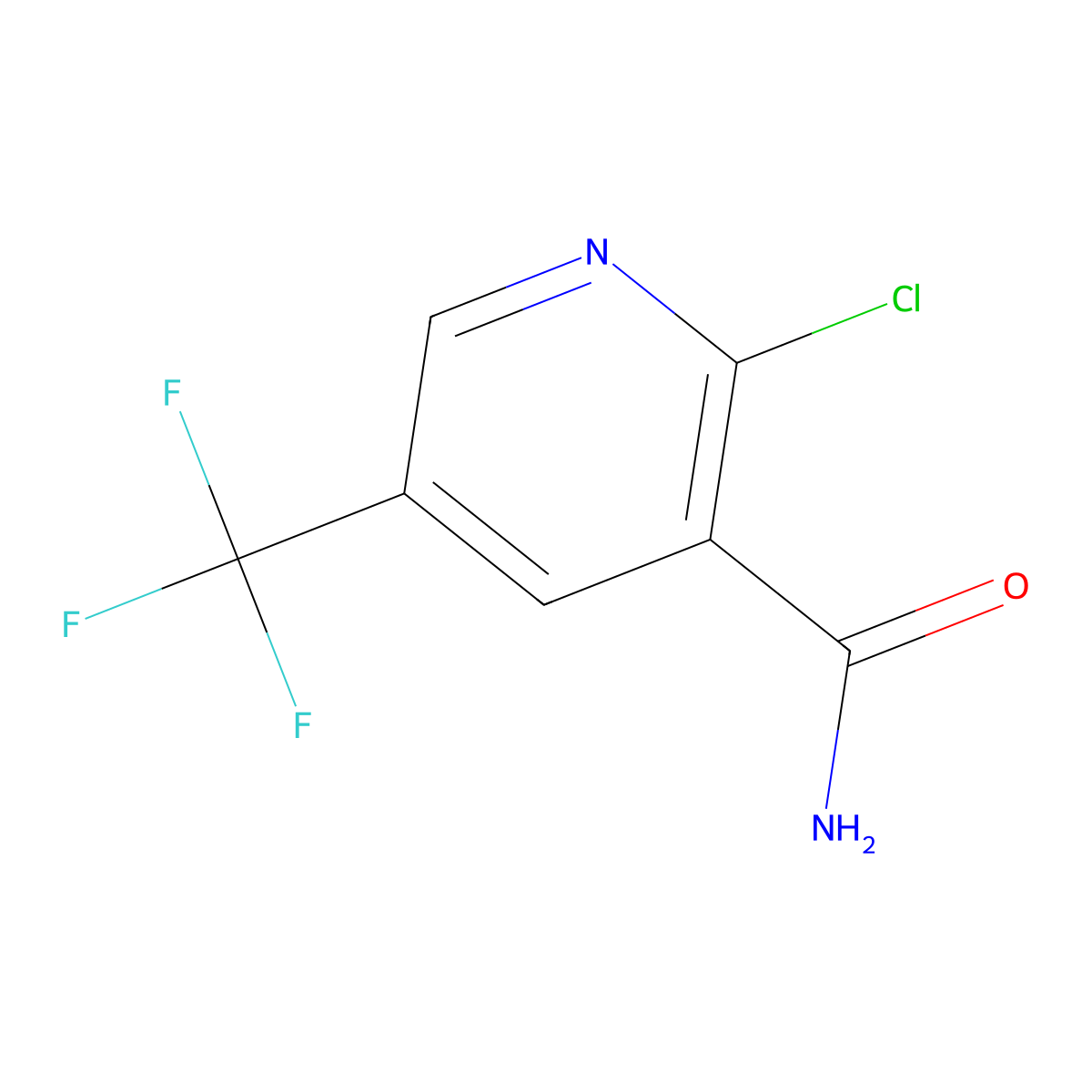 2-Chloro-5-(trifluoromethyl)nicotinamide molecular structure, CAS 1279217-36-5