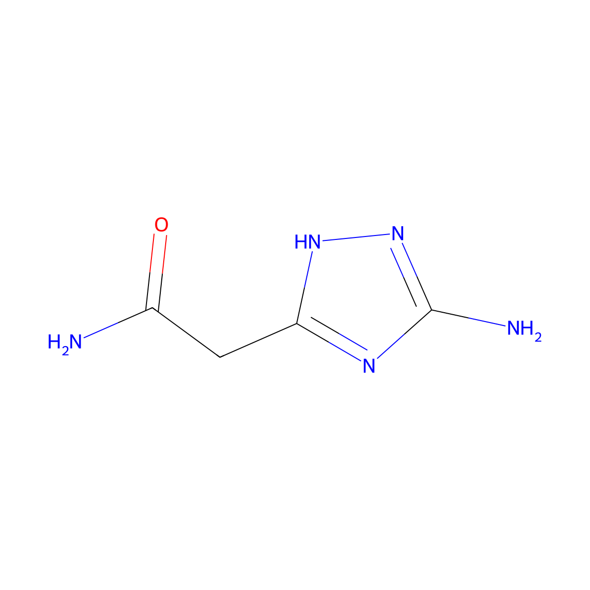 2-(5-amino-1H-1,2,4-triazol-3-yl)acetamide molecular structure, CAS 1279219-08-7