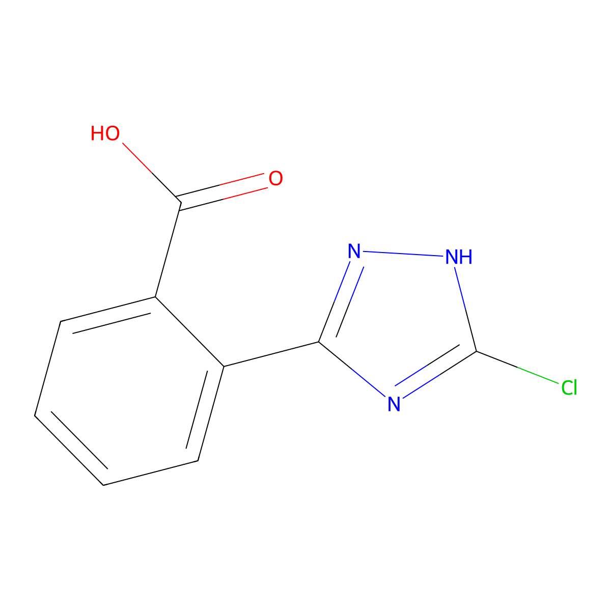 2-(5-chloro-1H-1,2,4-triazol-3-yl)benzoic acid molecular structure, CAS 1279219-17-8