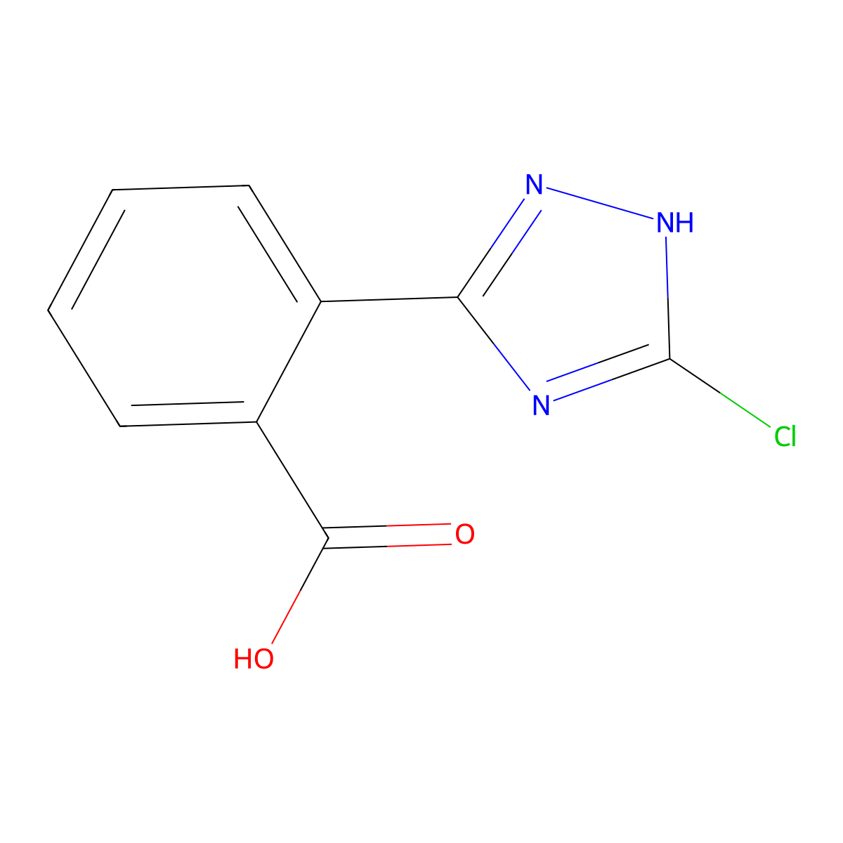 2-(5-chloro-1H-1,2,4-triazol-3-yl)benzoic acid molecular structure, CAS 1279219-17-8