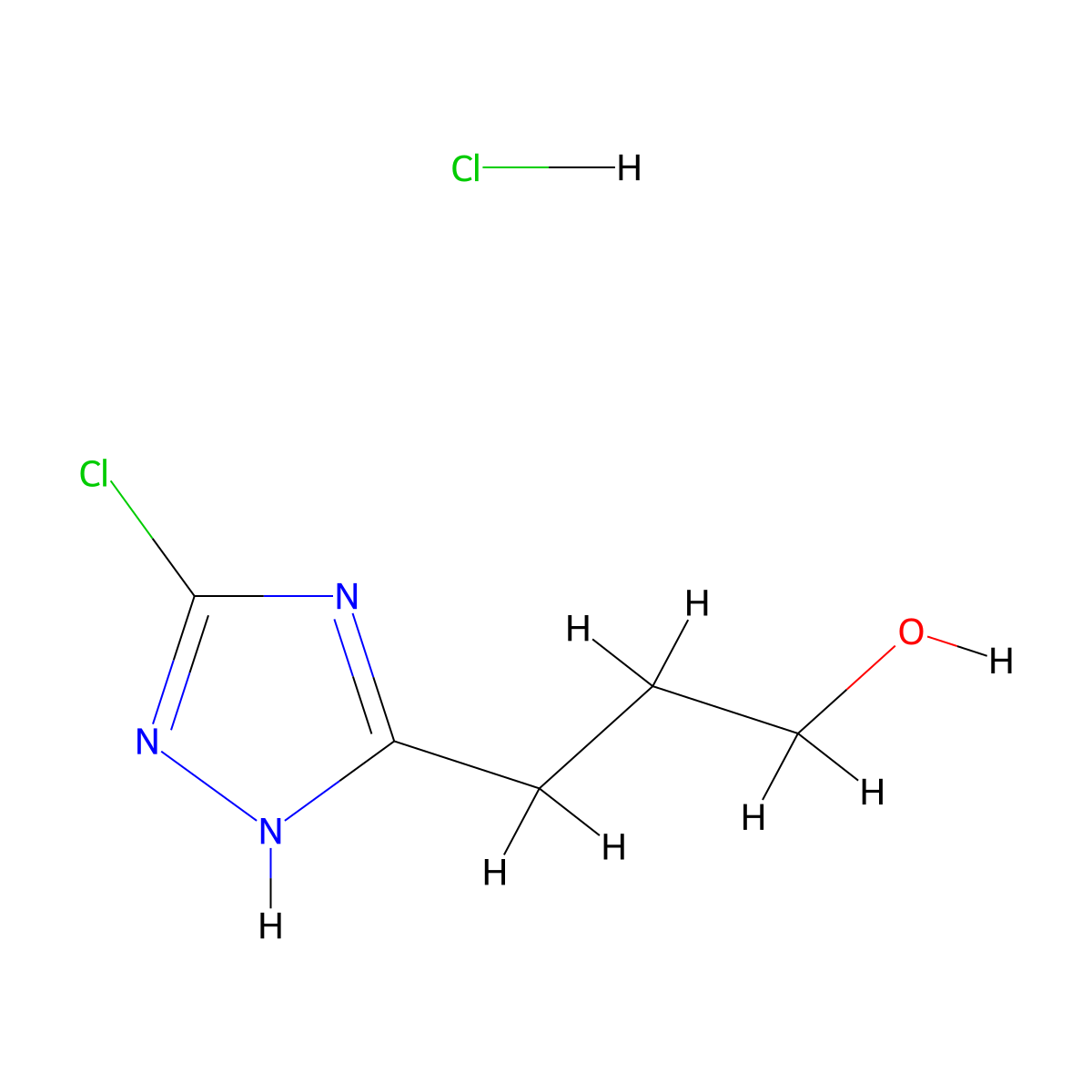 3-(3-chloro-1H-1,2,4-triazol-5-yl)propan-1-ol hydrochloride molecular structure, CAS 1279219-22-5