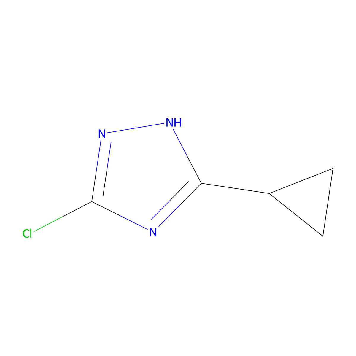 5-chloro-3-cyclopropyl-1H-1,2,4-Triazole molecular structure, CAS 1279219-26-9