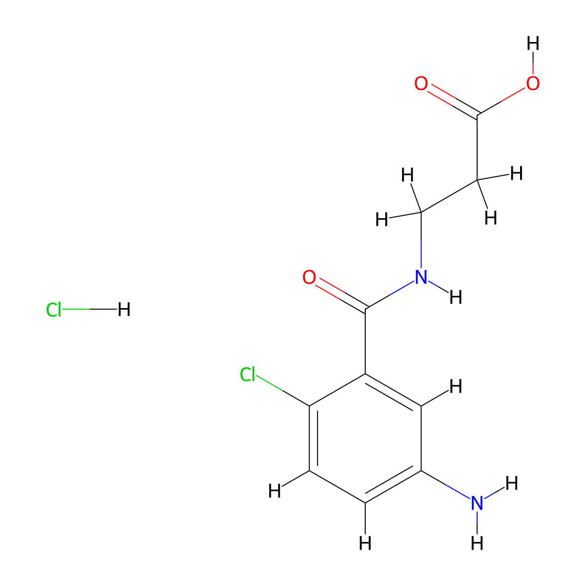 3-(5-Amino-2-chlorobenzamido)propanoic acid hydrochloride molecular structure, CAS 1279219-27-0