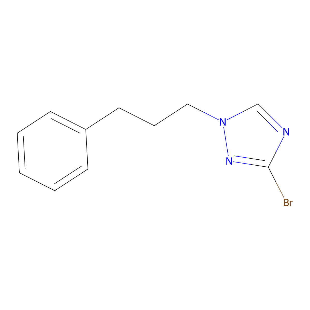 3-bromo-1-(3-phenylpropyl)-1H-1,2,4-triazole molecular structure, CAS 1279219-29-2