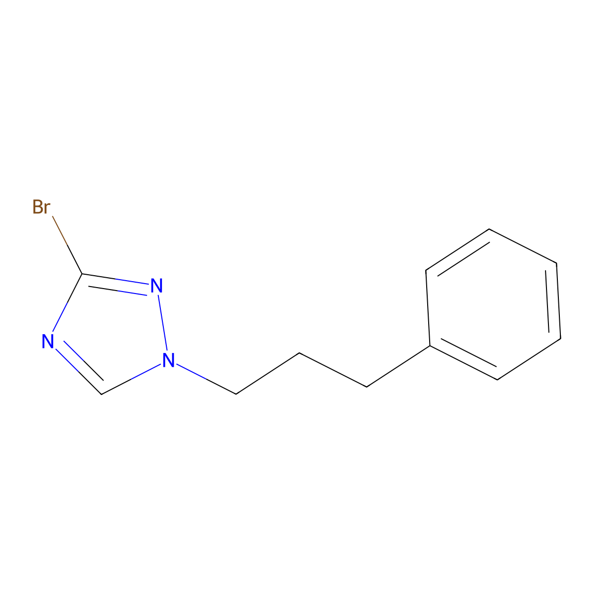 3-bromo-1-(3-phenylpropyl)-1H-1,2,4-triazole molecular structure, CAS 1279219-29-2