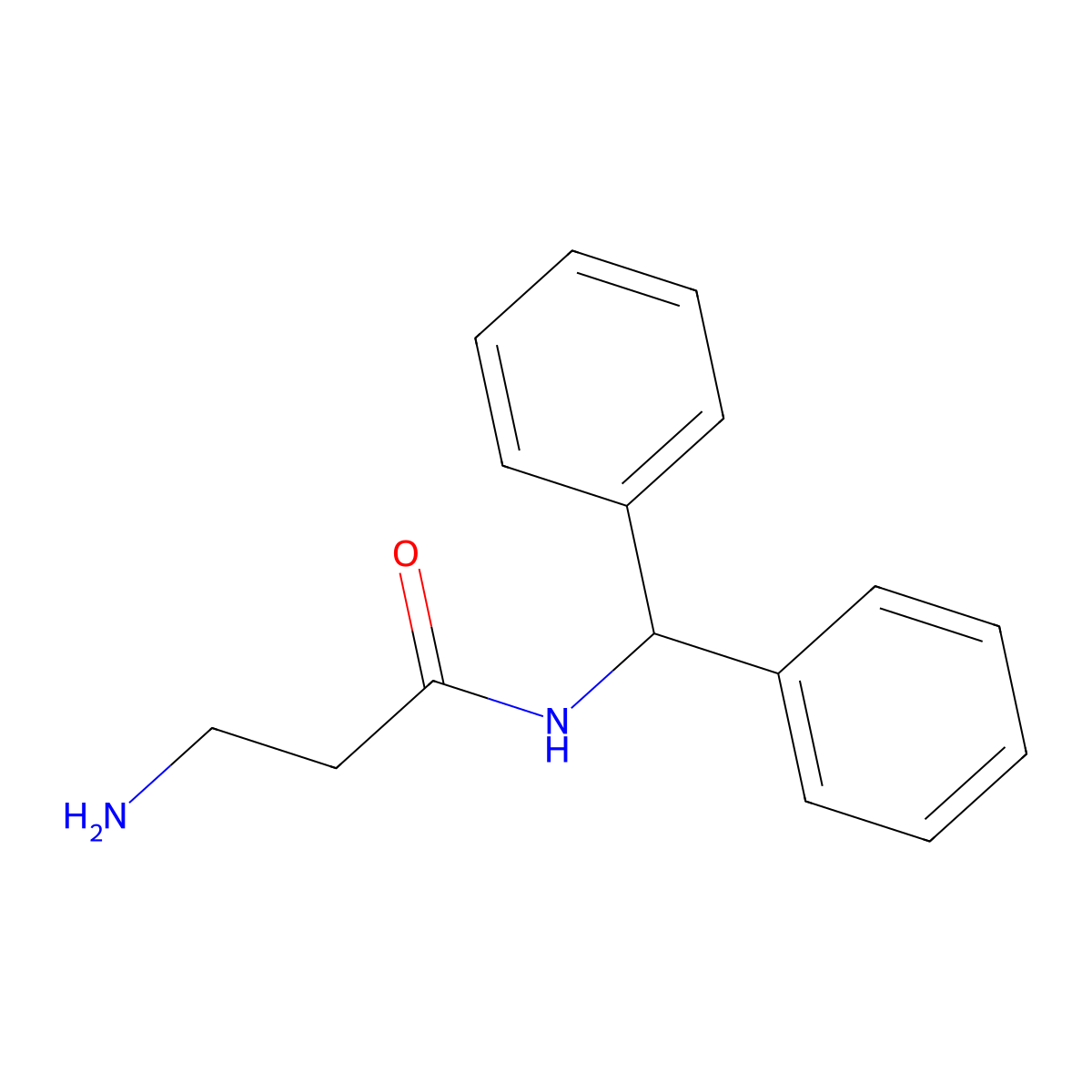 N-(diphenylmethyl)-beta-alaninamide molecular structure, CAS 1279219-33-8